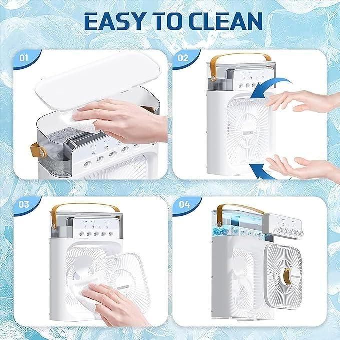 USB Portable Mist Fan – Mini Air Cooler Humidifier for Home & Office