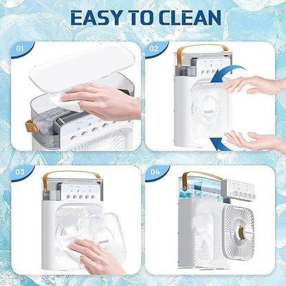 USB Portable Mist Fan – Mini Air Cooler Humidifier for Home & Office