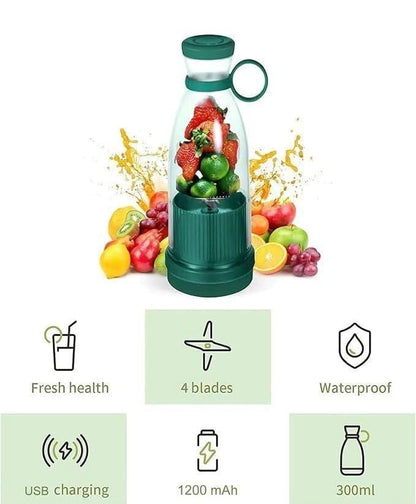 Portable Mini Juice Blender – USB Rechargeable Smoothie Maker Cup for Travel, Office & Gym