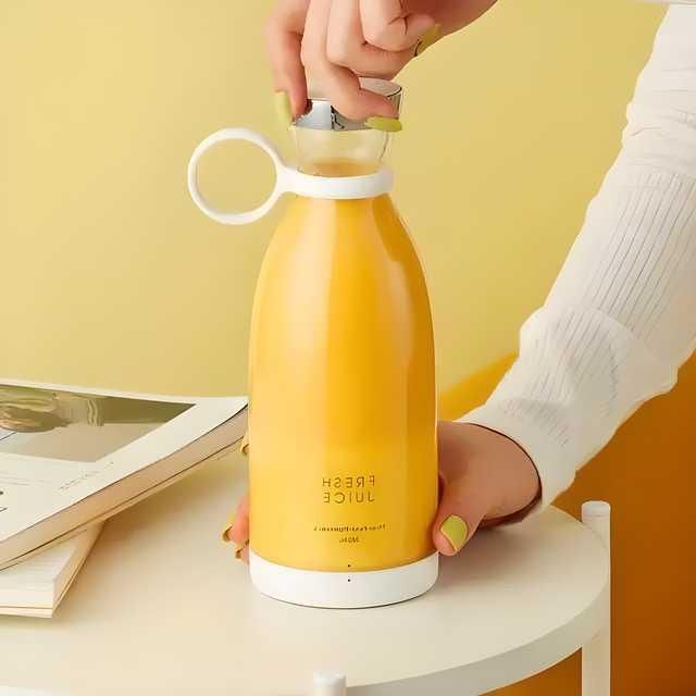 Portable Mini Juice Blender – USB Rechargeable Smoothie Maker Cup for Travel, Office & Gym