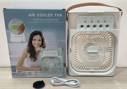 USB Portable Mist Fan – Mini Air Cooler Humidifier for Home & Office
